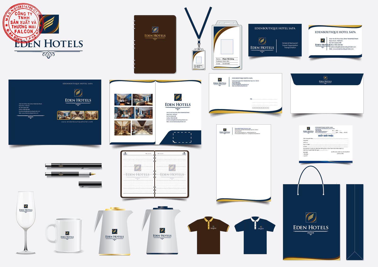 Đơn vị thiết kế in ấn sản phẩm logo thông tin khách sạn